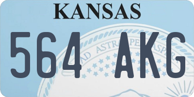 KS license plate 564AKG