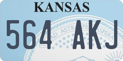 KS license plate 564AKJ