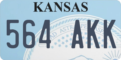 KS license plate 564AKK