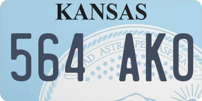 KS license plate 564AKO