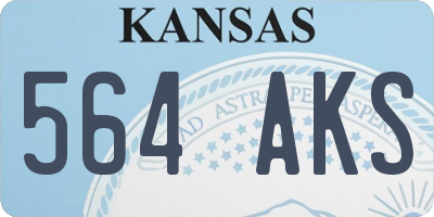 KS license plate 564AKS