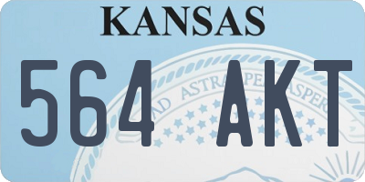 KS license plate 564AKT