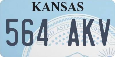 KS license plate 564AKV