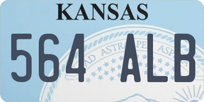 KS license plate 564ALB