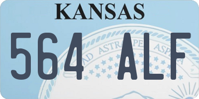 KS license plate 564ALF