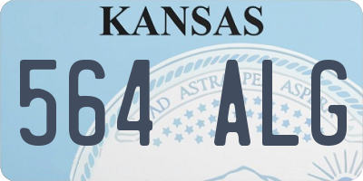 KS license plate 564ALG