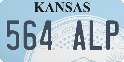 KS license plate 564ALP