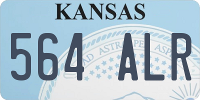 KS license plate 564ALR