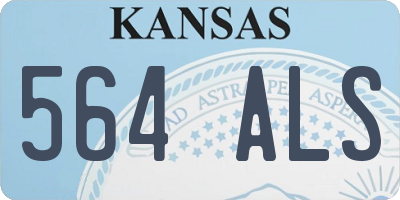 KS license plate 564ALS