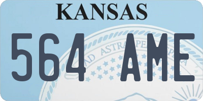 KS license plate 564AME