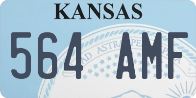 KS license plate 564AMF