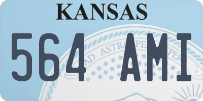 KS license plate 564AMI