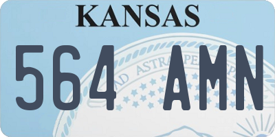 KS license plate 564AMN