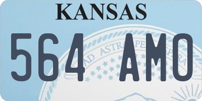 KS license plate 564AMO