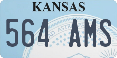 KS license plate 564AMS