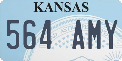KS license plate 564AMY