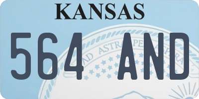 KS license plate 564AND
