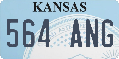 KS license plate 564ANG