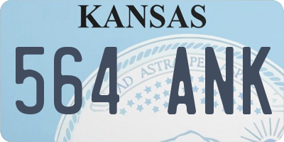 KS license plate 564ANK
