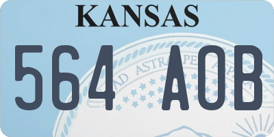 KS license plate 564AOB