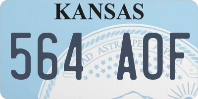 KS license plate 564AOF