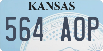 KS license plate 564AOP