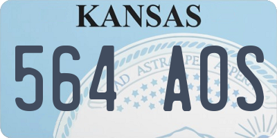 KS license plate 564AOS