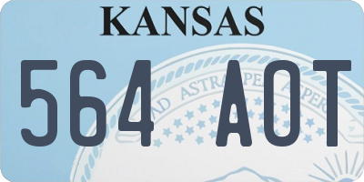 KS license plate 564AOT