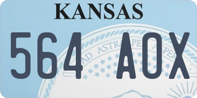 KS license plate 564AOX