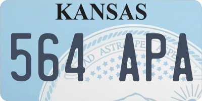 KS license plate 564APA