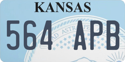 KS license plate 564APB