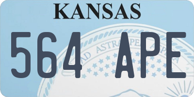KS license plate 564APE