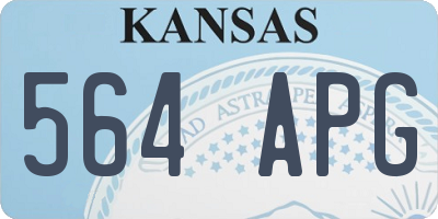 KS license plate 564APG