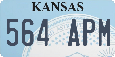 KS license plate 564APM