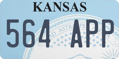 KS license plate 564APP
