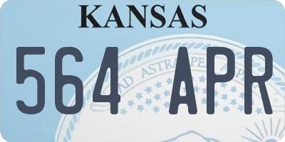 KS license plate 564APR
