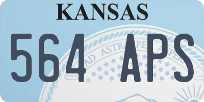 KS license plate 564APS