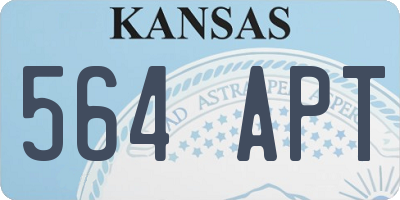 KS license plate 564APT