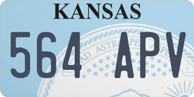 KS license plate 564APV