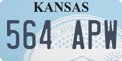 KS license plate 564APW