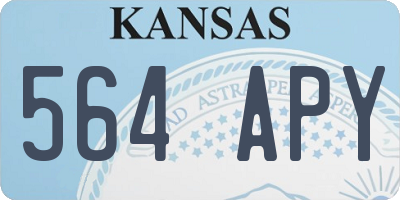 KS license plate 564APY
