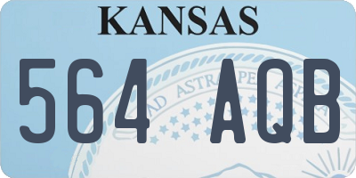 KS license plate 564AQB