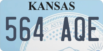 KS license plate 564AQE