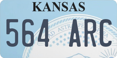 KS license plate 564ARC