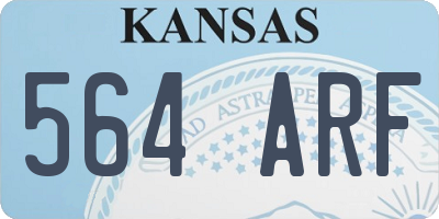 KS license plate 564ARF