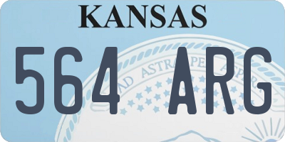 KS license plate 564ARG