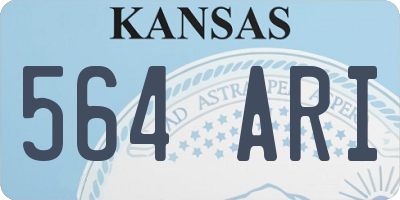 KS license plate 564ARI