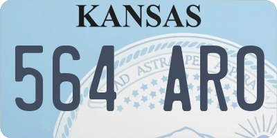 KS license plate 564ARO