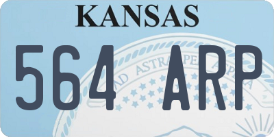 KS license plate 564ARP