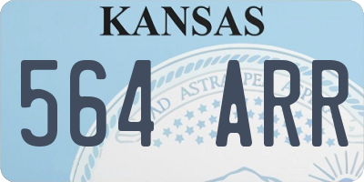 KS license plate 564ARR